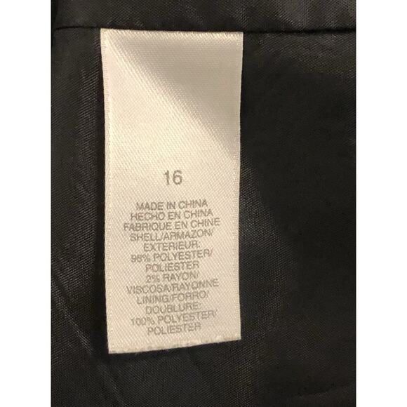 Liz Claiborne Suits Women Jacket 16 Clueless Preppy Office Siren Blue 2 Buttons - Picture 7 of 10